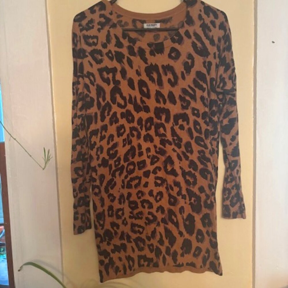 Old Navy Cheetah Print Dress or Tunic Sweater